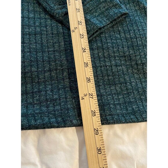 One World Women's Top Plus Size XXL Green Metallic Knit Top - Picture 10 of 10